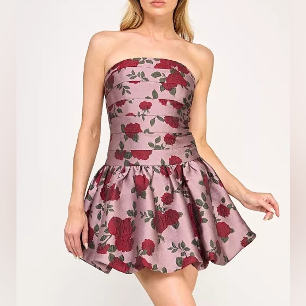 New Large Juniors' Jacquard Fit & Flare Dress